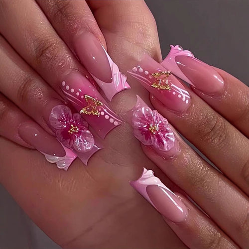 Artistic Floral Nail Enhancements Bowlift 1787977694