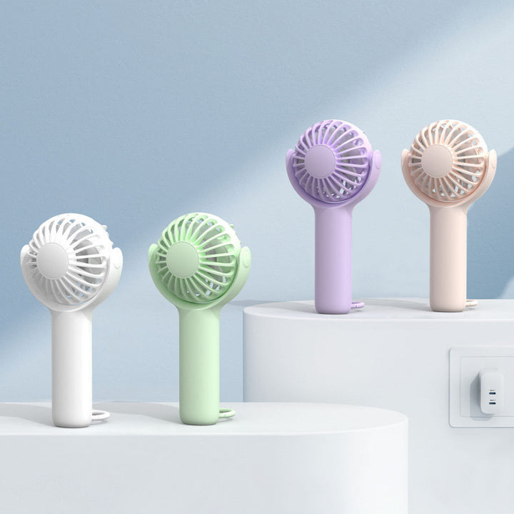 Ladies portable hand fan with ergonomic design and USB connection Bowlift