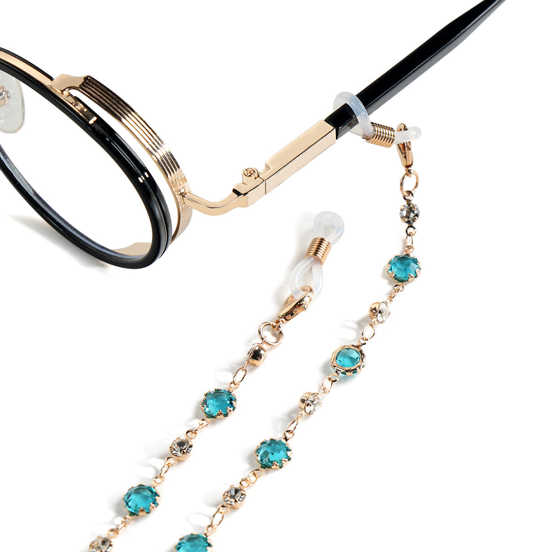 Elegant Gemstone Eyewear Chain Bowlift
