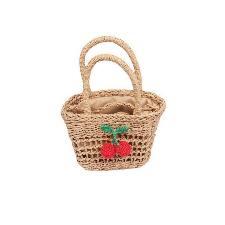 Basket bag with hand-knotted appliqués Bowlift