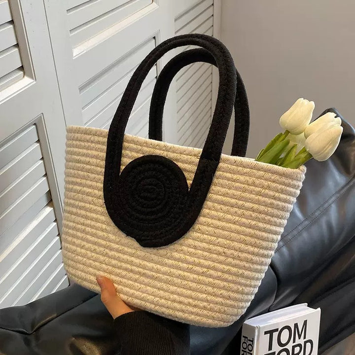 Handmade basket bag with innovative handle Bowlift