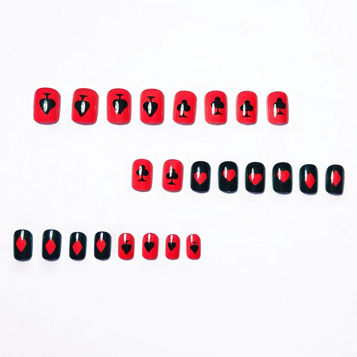 Creative Playing Card Nail Design Set Bowlift