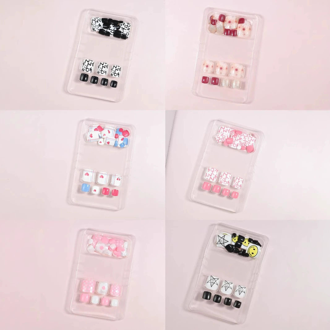 Creative Themed Press-On Nail Set Bowlift