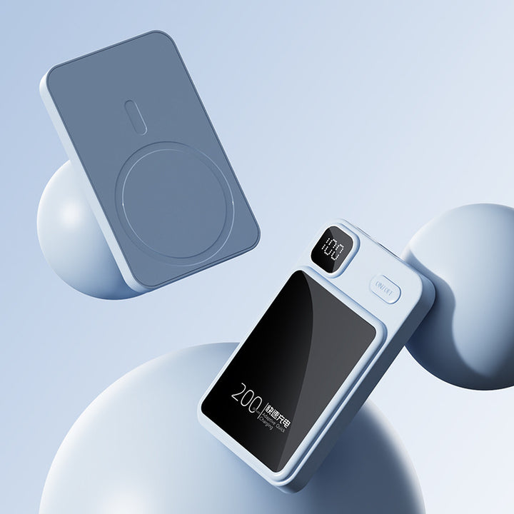 Portable power bank with inductive charging technology and digital display Bowlift