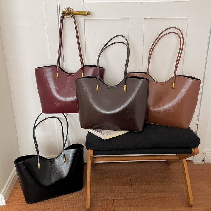 WoElegant Faux Leather Tote Bag Bowlift