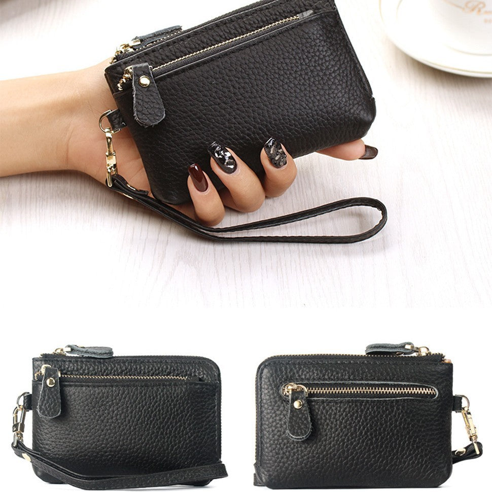Luxe Textured Zippered Wallet Bowlift