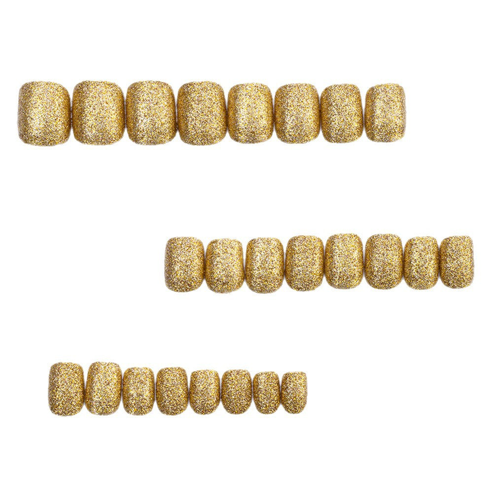 Glittering Artificial Nails In Elegant Square Design Bowlift