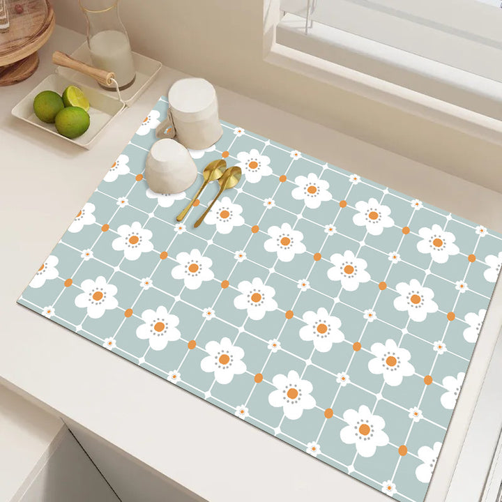 Playful Textured Kitchen Mat Bowlift
