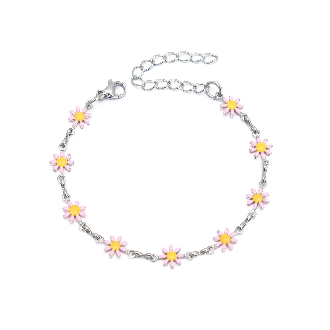 Floral Charm Chain Anklet Bowlift