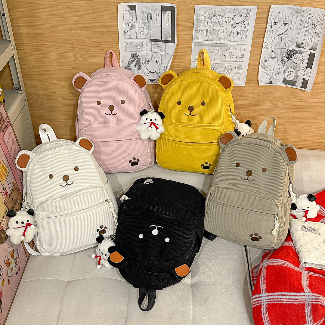 Backpack with Cute Bear Design and Practical Compartments Bowlift
