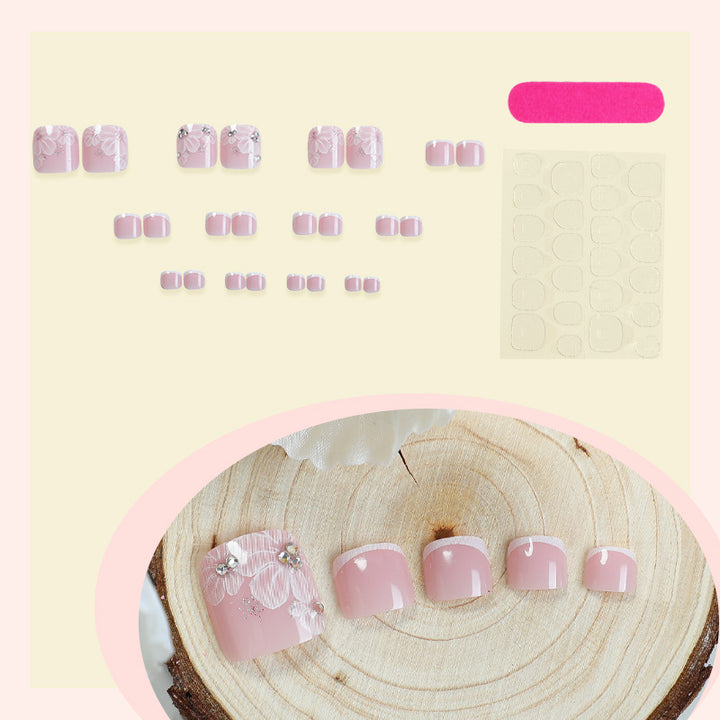 Premium Floral Press-On Nail Set Bowlift 1788496129