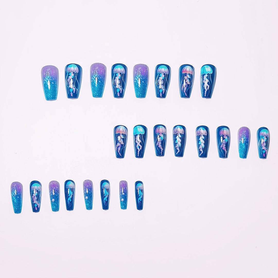 Artificia nails with fascinating jellyfish design Bowlift