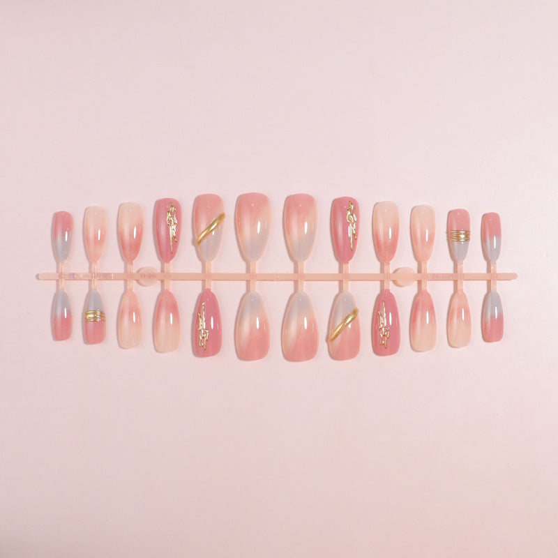 Elegant Gradient Press-On Nails Bowlift