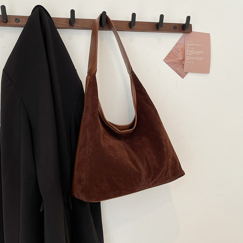 Suede Casual Hobo Bag Bowlift
