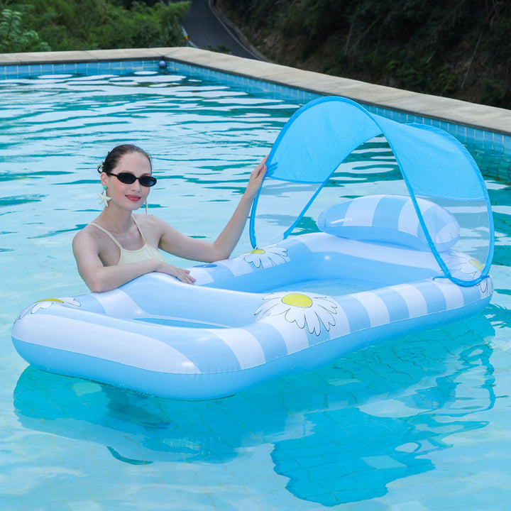 Unisex Inflatable Sun Seat with Mesh Bottom Bowlift