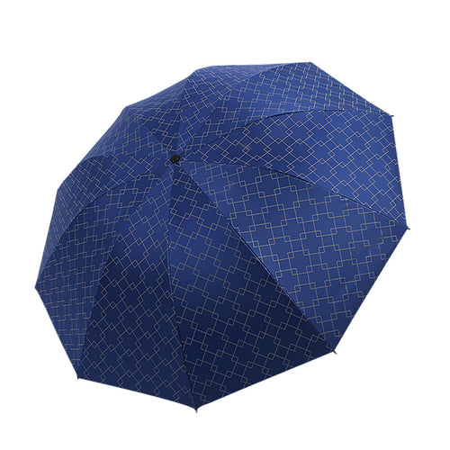 Women's Folding Umbrella with Modern Geometric Pattern Bowlift