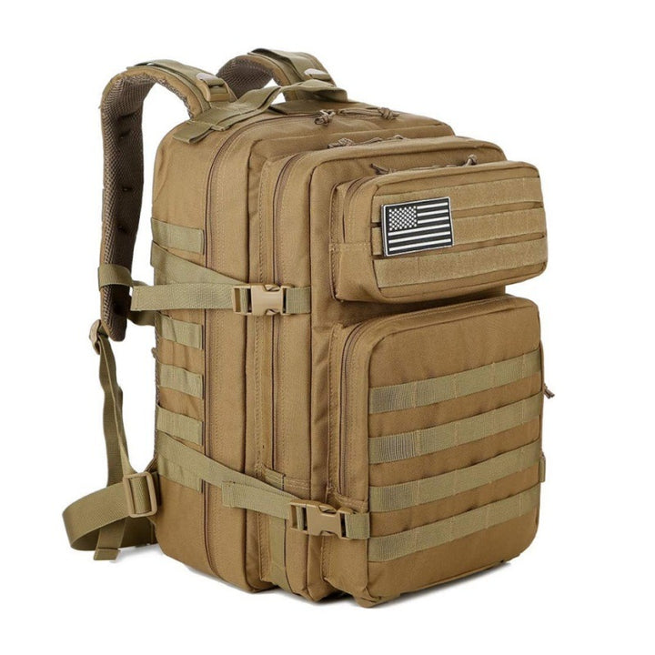 Tactical Backpack with Modular Compartment System and Reinforced Carry Handle Bowlift