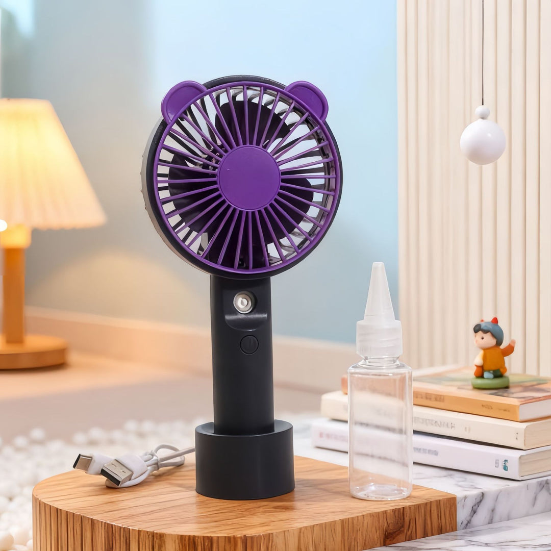 Ladies portable hand fan with spray function Bowlift