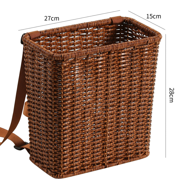 Handcrafted Wicker Storage Basket with Adjustable Strap Bowlift