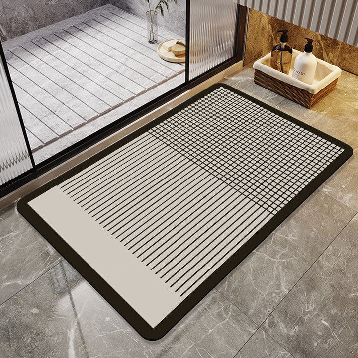 Stylish Geometric Pattern Bath Mat Bowlift