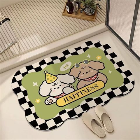 Playful Dog-Themed Mat