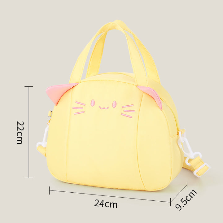 Funny Cat Motif Shoulder Bag Bowlift