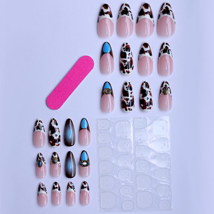 Artful Stiletto Fingernails with Unique Accents Bowlift