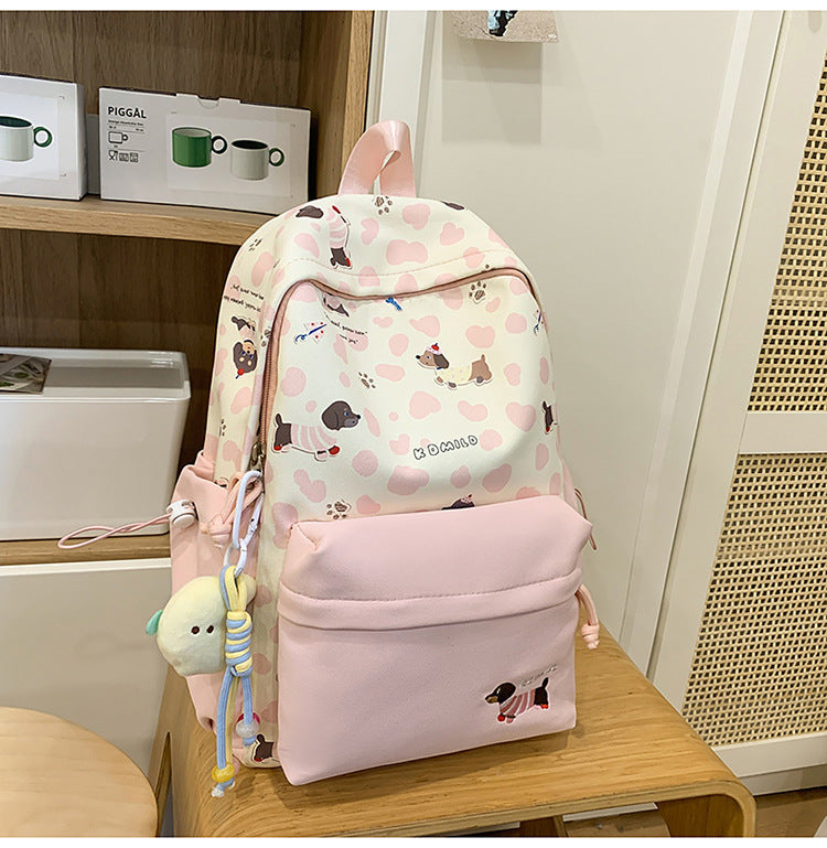 Cute Dog-Themed Graphic Backpack