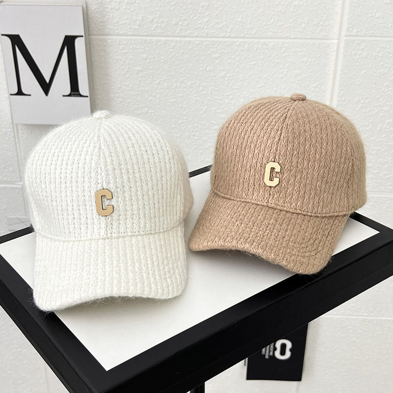 Women's Cozy Knitted Baseball Cap Bowlift