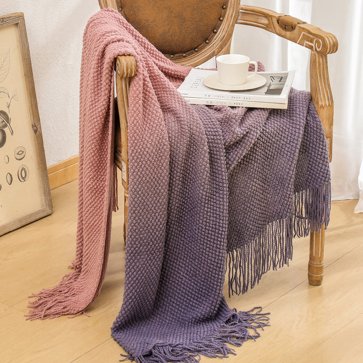 Textured Knit Throw Blanket
