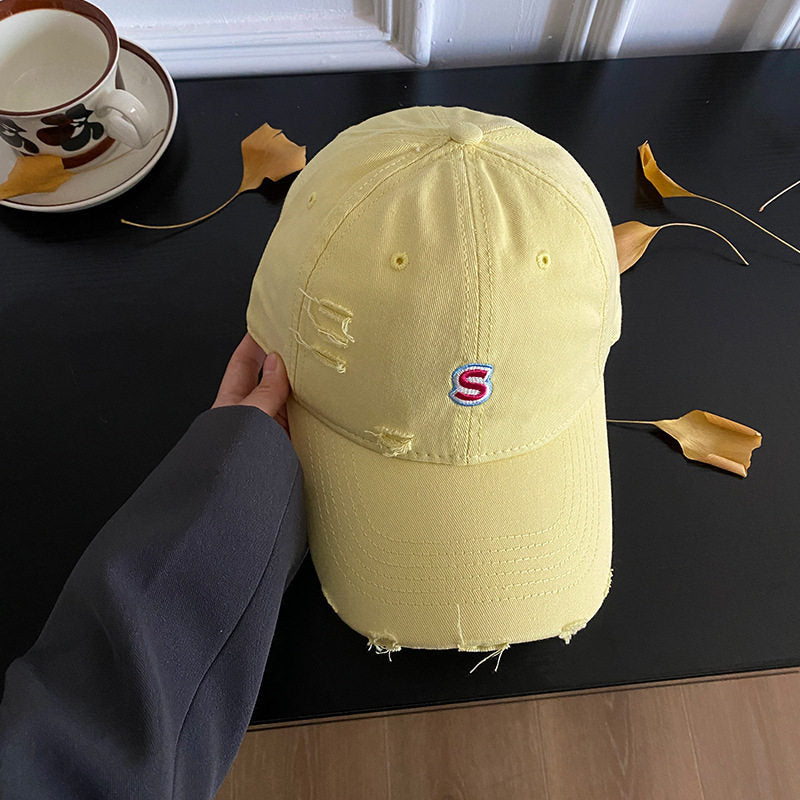 Distressed Vintage Denim Cap