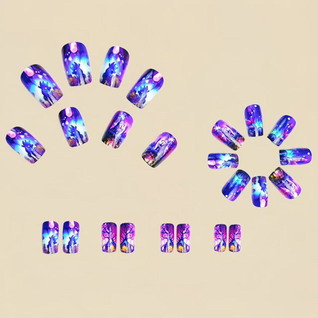 Artful 3D Nail Tips with Fantasy Worlds Bowlift