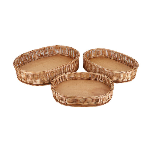 Rustic Oval Woven Storage Baskets Bowlift