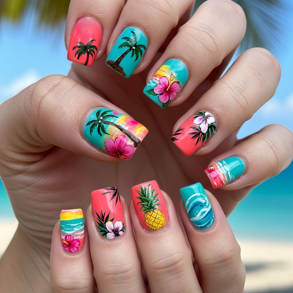 Tropical Style Artificial Nails Bowlift