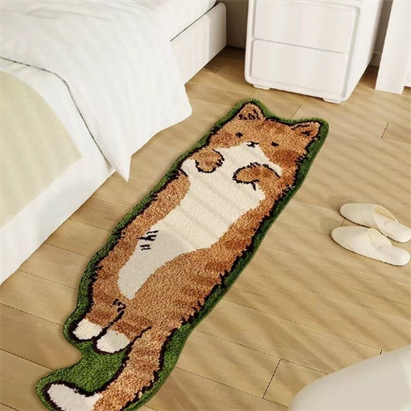 Playful Cat-Shaped Area Rug