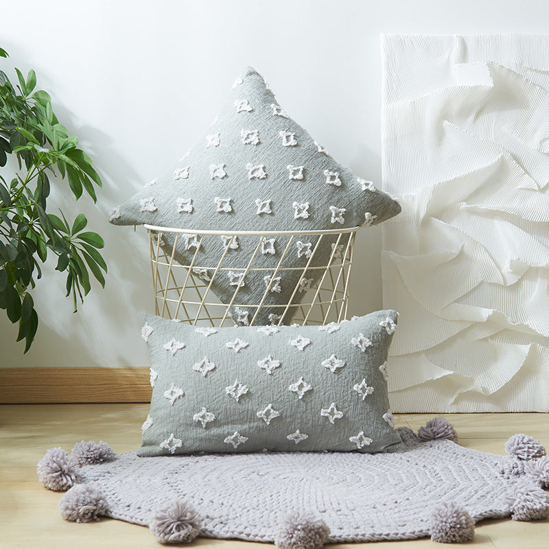Textured Geometric Design Throw Pillow