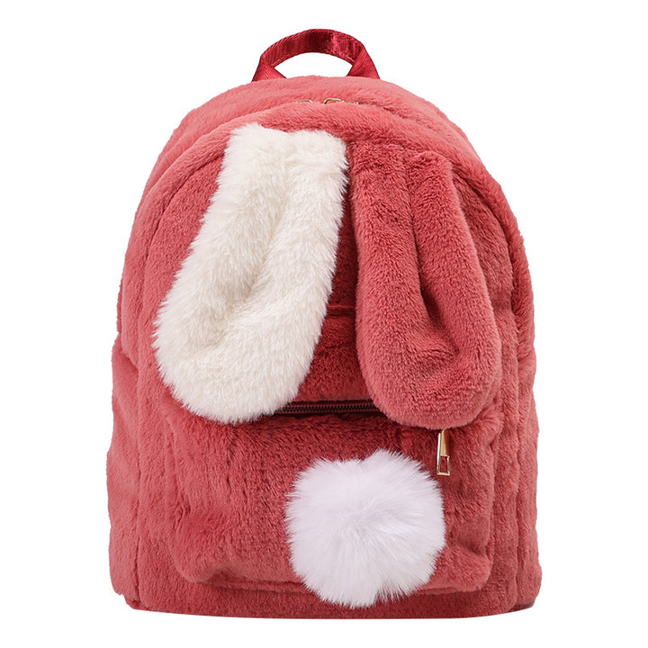 Plush Backpack with Animal Ears Bowlift