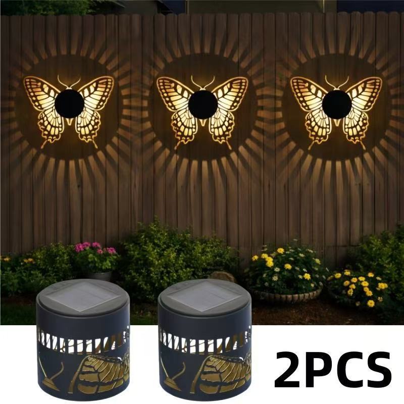 Decorative Solar Wall Light With Mandala Projection Pattern Bowlift