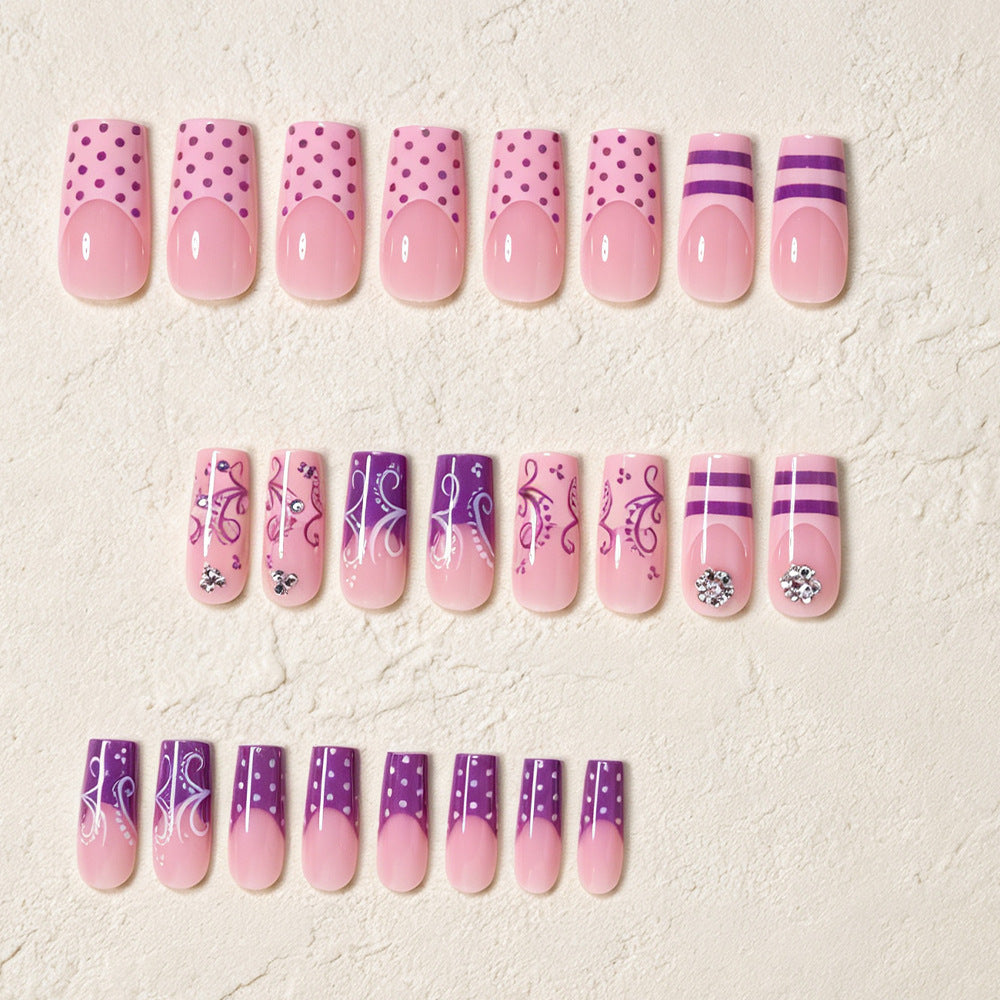 Decorative Long Acrylic Nail Art Tips Bowlift