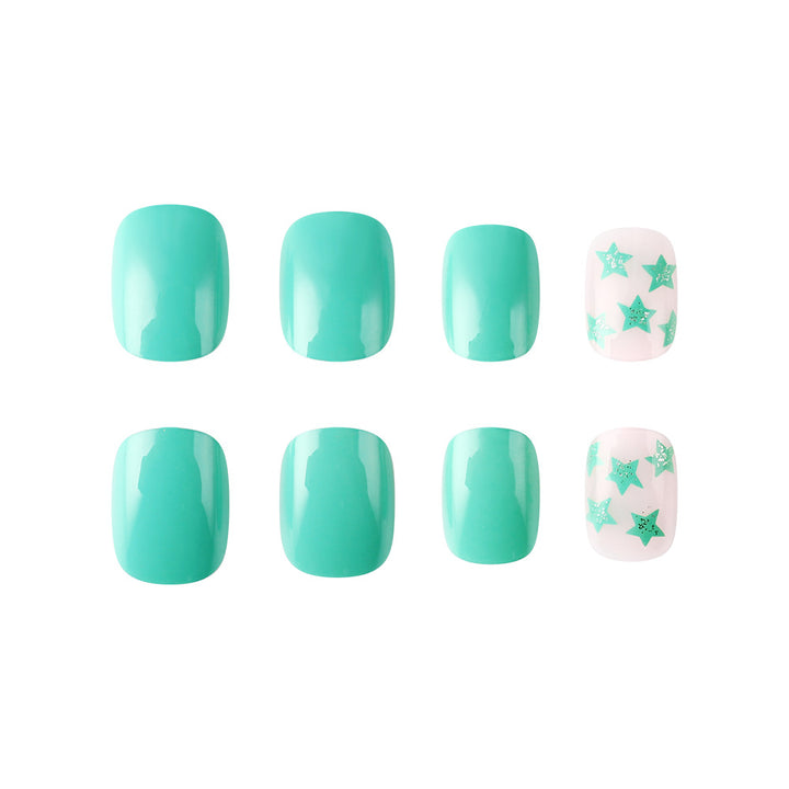 Star-Embellished Gel Nail Art Bowlift