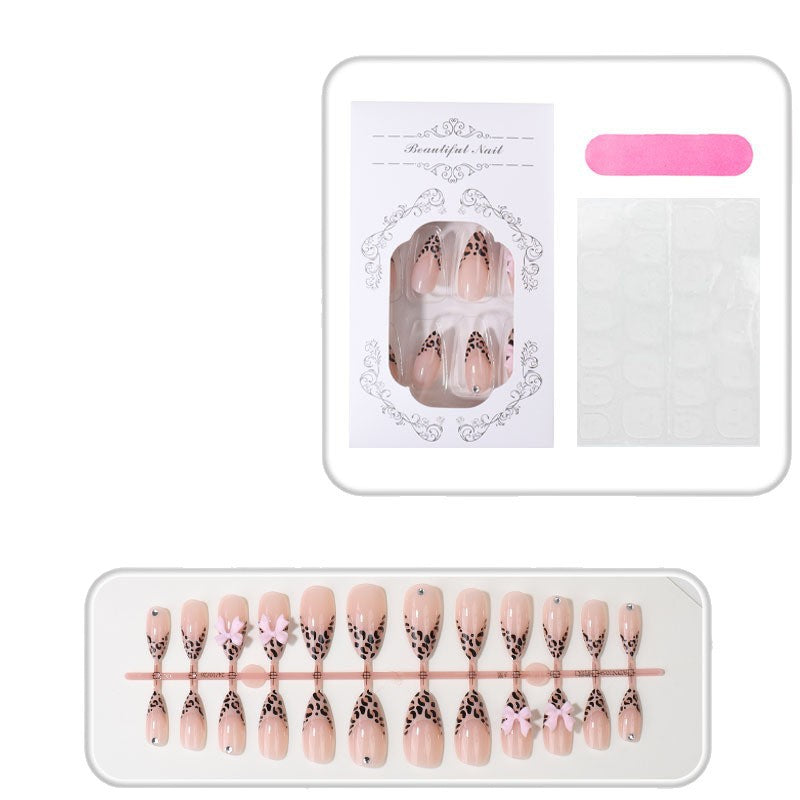 Stylish Animal Print Press-On Nail Tips Bowlift