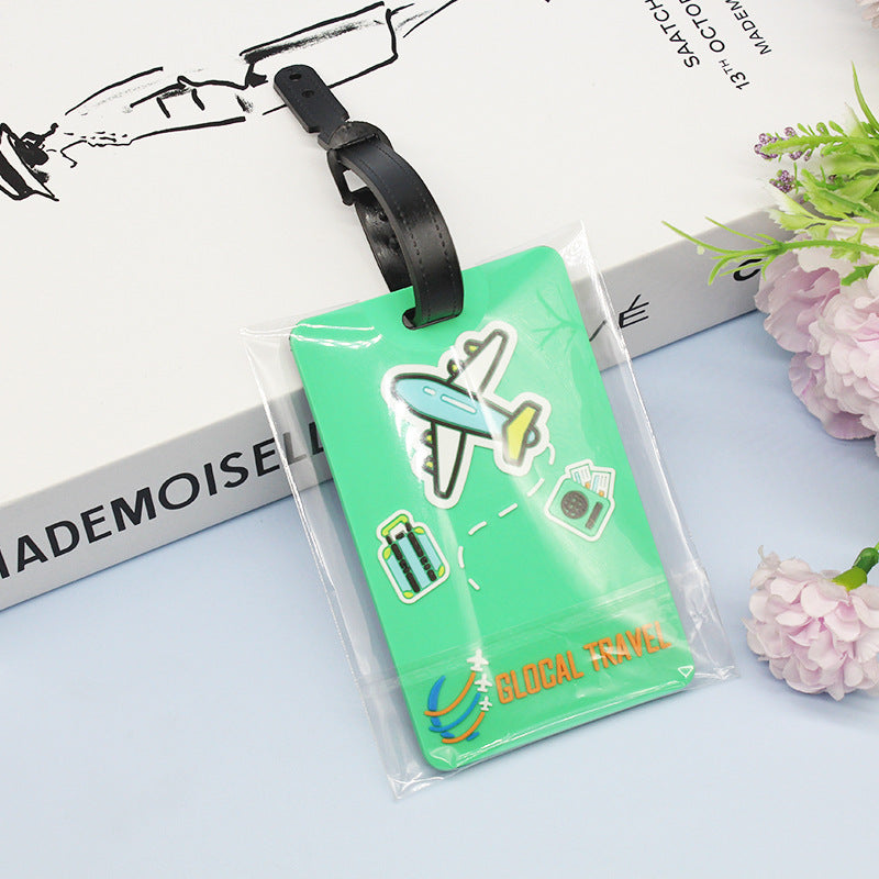 Unisex Luggage Tag with Playful Airplane Design Bowlift