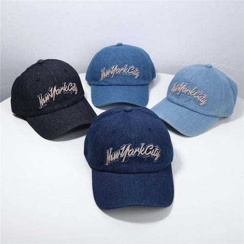 Women's Distressed Denim Baseball Cap Bowlift 1784083711