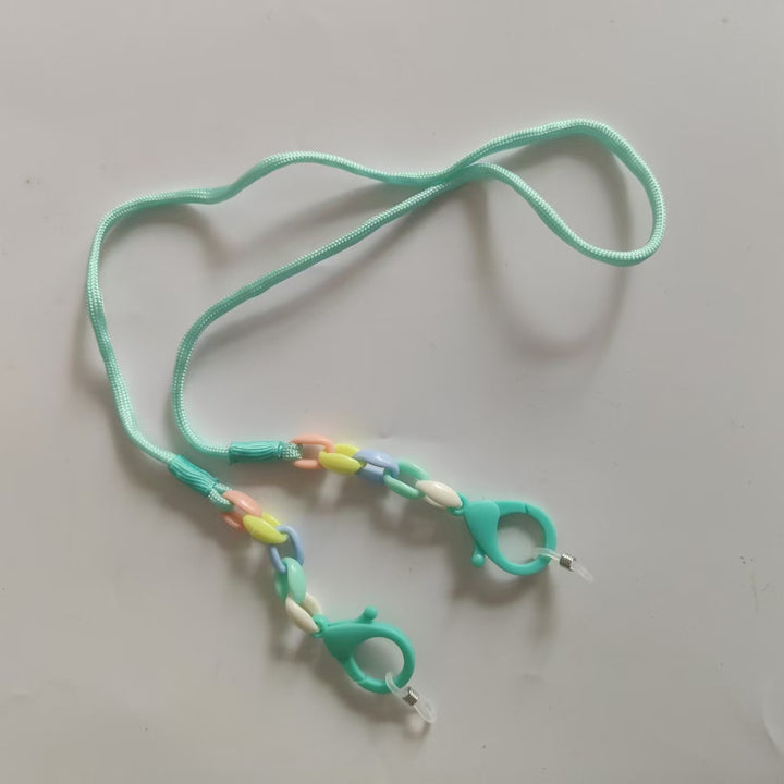 Glasses holder chain with Colorful beads and sturdy clips Bowlift