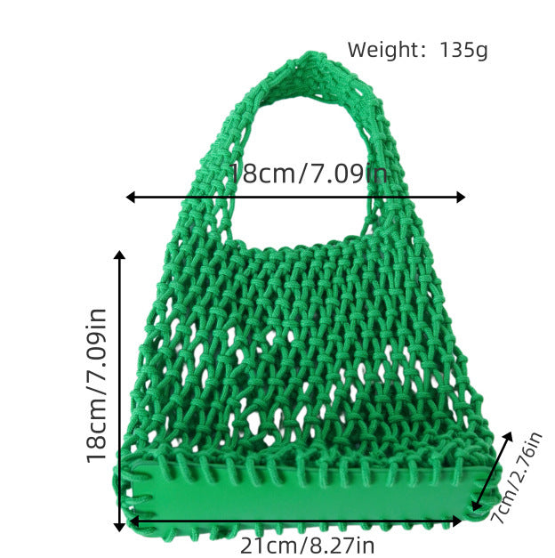 Macrame Tote Bag with Modern Design Bowlift