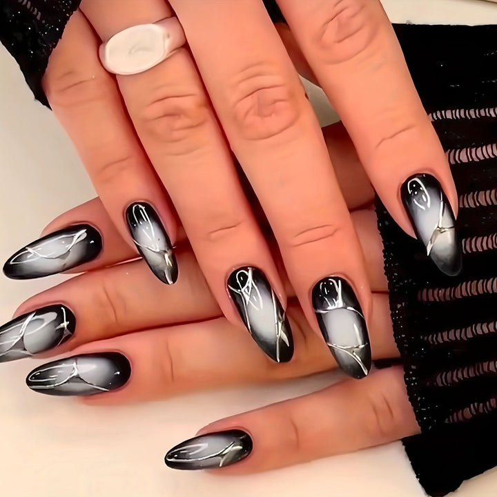 Floral Art Acrylic Nail Set Bowlift