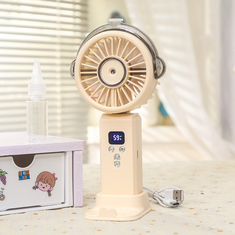 Women Portable Water Sprayer Fan with Digital Control Bowlift