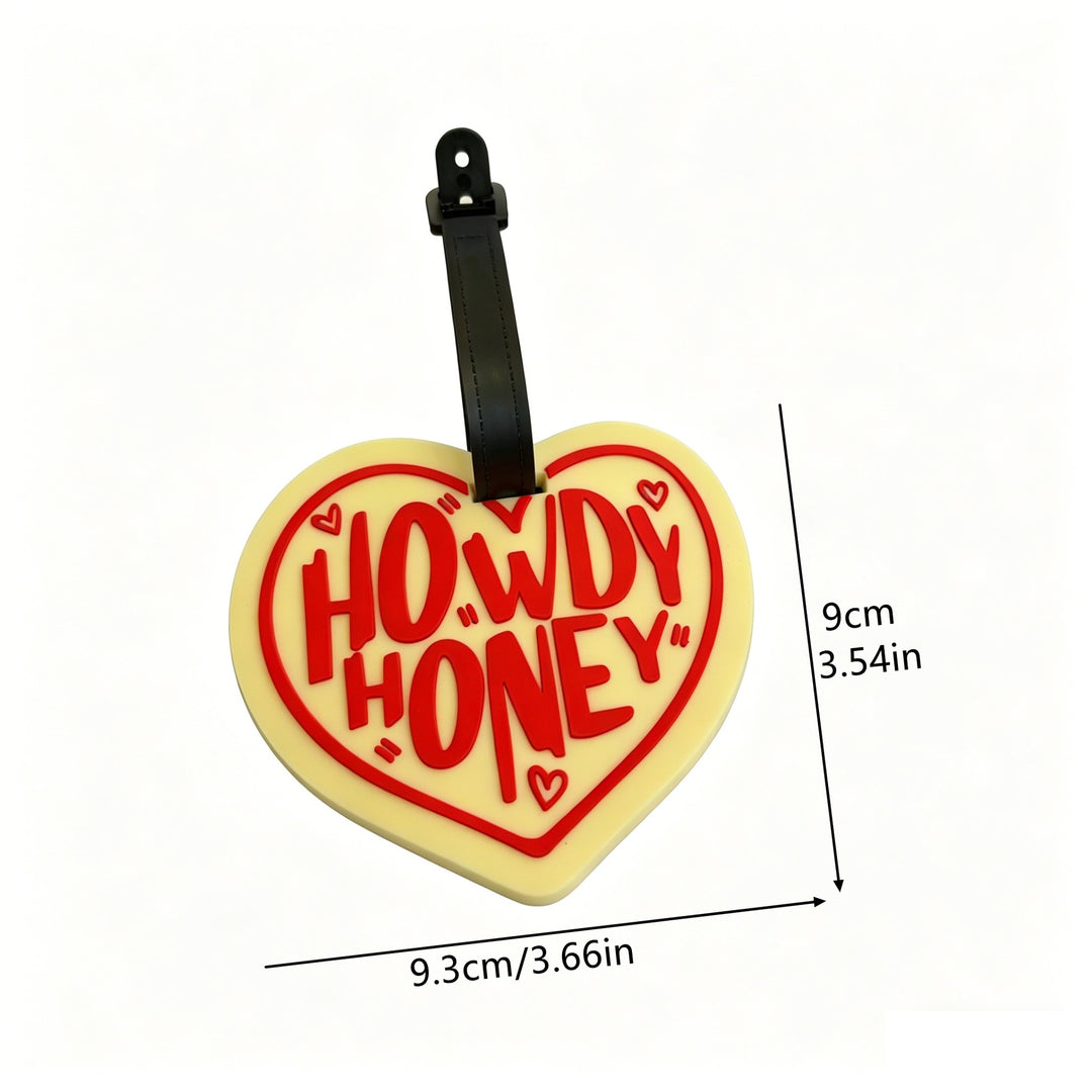 Heart-Shaped Silicone Luggage Tag Bowlift