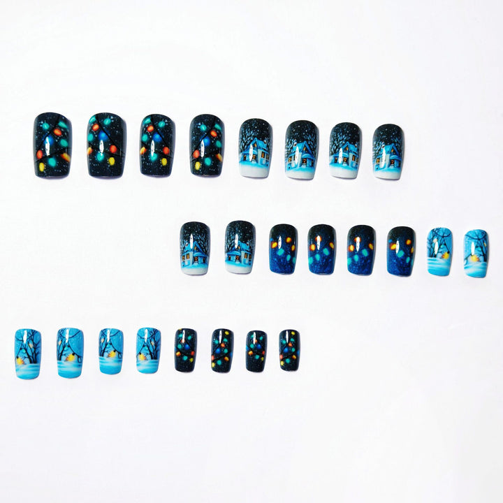 Winter Art Nails with Festive Snow Motif Bowlift