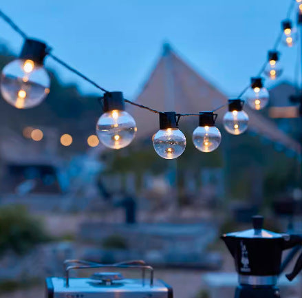 Outdoor Solar Star And Globe String Lights With Waterproof Copper Wire Bowlift